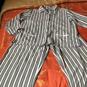 Cozy grey striped pajamas